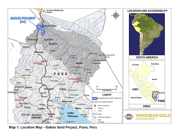 Map 1 - Location Map Gaban Gold Project