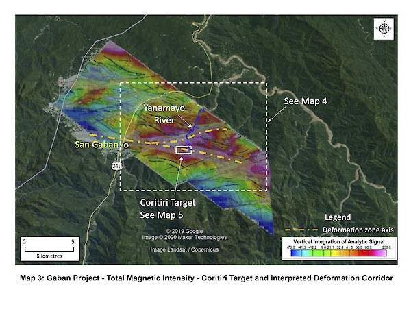 Map 3 - Total Magnetic Intensity - Gaban Gold Project